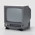 Vintage Retro Television With Classic CRT Screen And Gray Body Design