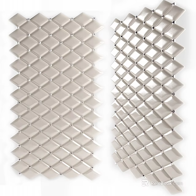 Diamond Pattern Soft Upholstery Wall Panels For Modern Interior Design 3d model