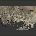 3D Landscape Model With Detailed Terrain Texture And Natural Geographical Features 3d model