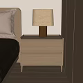 Modern Log Style Bedside Table Modern Table Lamp Table Lamp 3d model