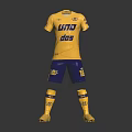 Yellow And Blue Soccer Uniform With Uno Dos And Number 18 Shorts Socks Boots