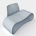 Modern Leisure Chair with Curved White Seat and Purple Backrest for Sleek Indoor Living Space