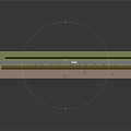 Long Symmetrical Walkway Scene Structure With Green Plants Railings And Paving Tiles