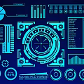 Circuit Line Technology Line Technology Elements 3d model