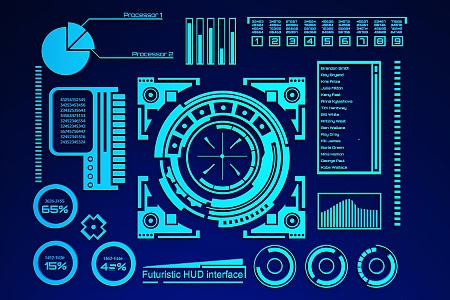 Circuit Line Technology Line Technology Elements 3d model