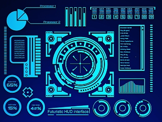 Circuit Line Technology Line Technology Elements 3d model