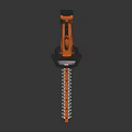 Orange Electric Hedge Trimmer Garden Tool With Ergonomic Handle Sharp Blades