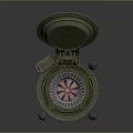 Detailed Weapon Circular Mine 3D Model Showing Open Lid And Inner Mechanical Structure 3d model