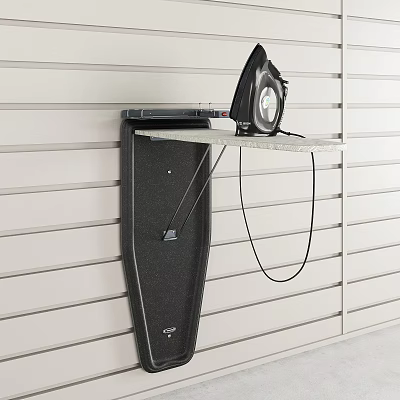 Space Saving Wall Mounted Functional Ironing Table With Iron And Foldable Top 3d model