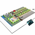 Smart Agricultural Commercial Equipment With Tractor And Monitoring Screen For Farm Field Management