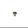 Golden Brass Door Knobs Featuring Decorative Design And Smooth Surface In Two Angles 3d model