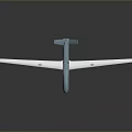 Gray Military Drone Model With Long Wingspan And Sleek Body Design