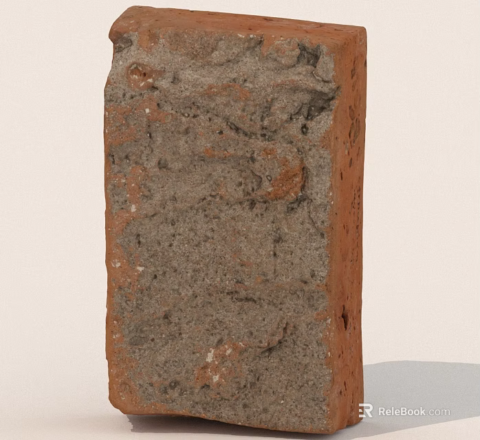Red Brick With Rough Texture Reddish Brown Color And Gray Specks Surface 3d model 