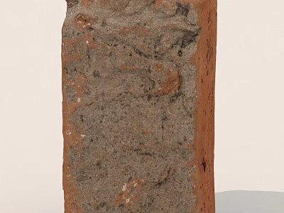 Red Brick With Rough Texture Reddish Brown Color And Gray Specks Surface 3d model