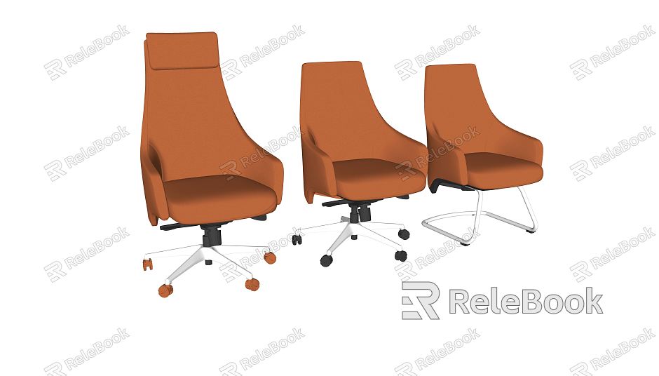 Modern office chair Senior high school low office chair set model