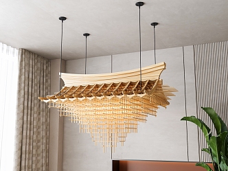 Hall chandelier 3d model