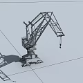 Durable Heavy Duty Industrial Crane With Extended Boom Metal Stabilizers And Structural Frame