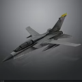 Sleek Gray Aerospace Spacecraft With Yellow Tail Fin And Aerodynamic Wing Structure