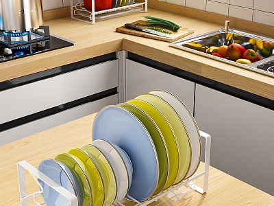 Kitchen Storage Rack Dish Rack Storage Rack Combination Rack Cup Rack Water Dish Pot Cover Rack model