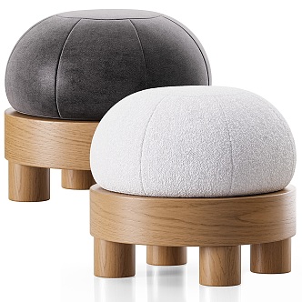 Modern Sofa Stool Low Stool Round Stool 3d model