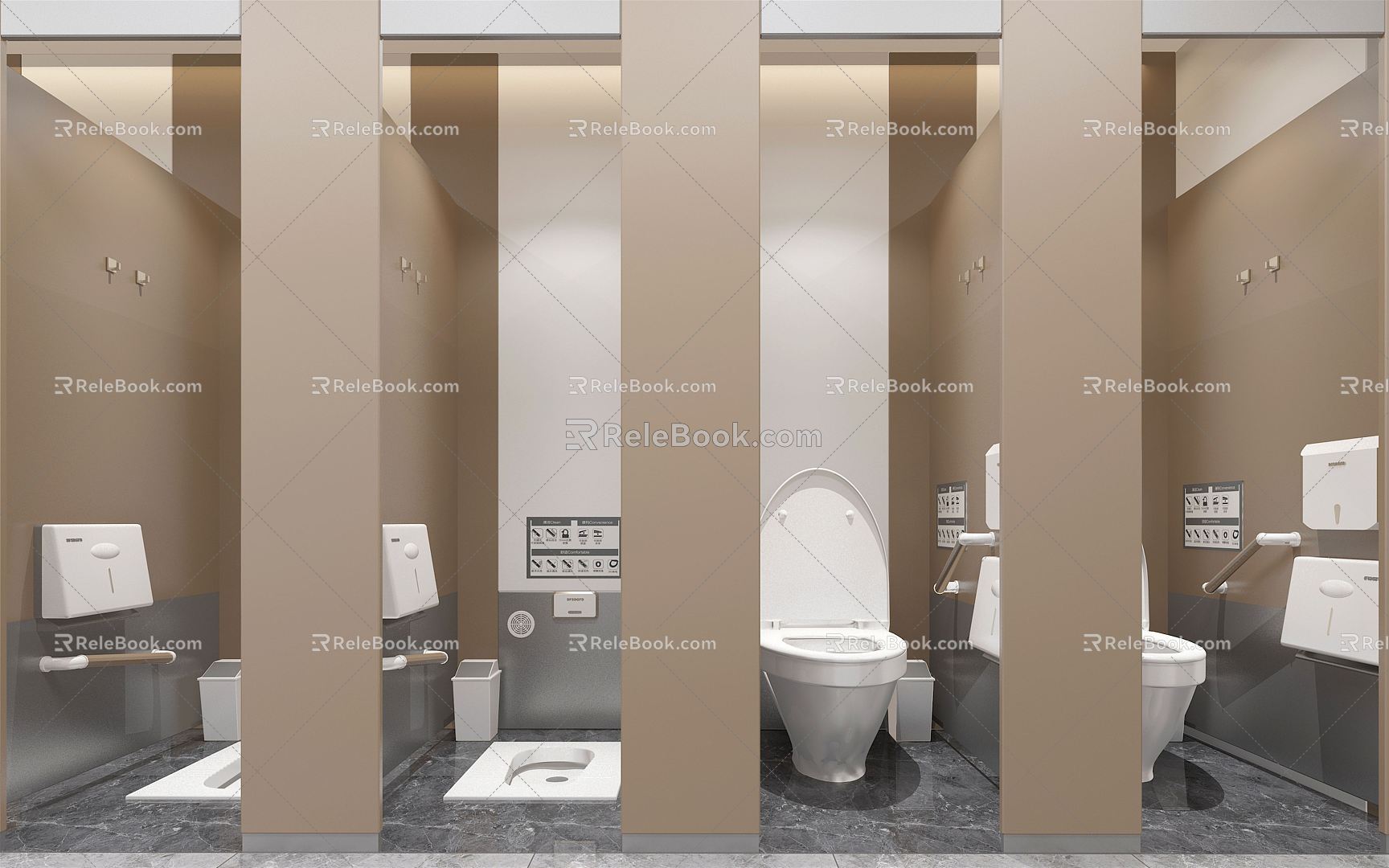 Hotel Toilet Modern Toilet 3d model