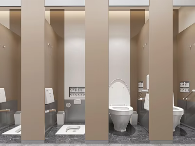 Hotel Toilet Modern Toilet 3d model
