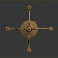Elegant Golden Coat Rack With Multiple Hooks And White Base Design