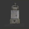Stone Sculpture Carving With Decorative Pedestal And Detailed Texture On Red Base