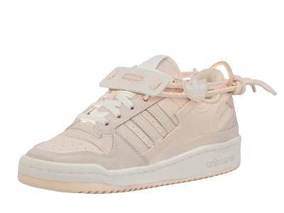 Adidas Light Pink Sneakers With Three Stripes Velcro Strap And White Laces 3d model