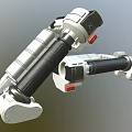 DOF 3D Model Mechanical Equipment With Industrial Arm And Pipe Components