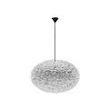 Elegant White Feather Chandelier Hanging In Modern Dark Background Interior Design 3d model