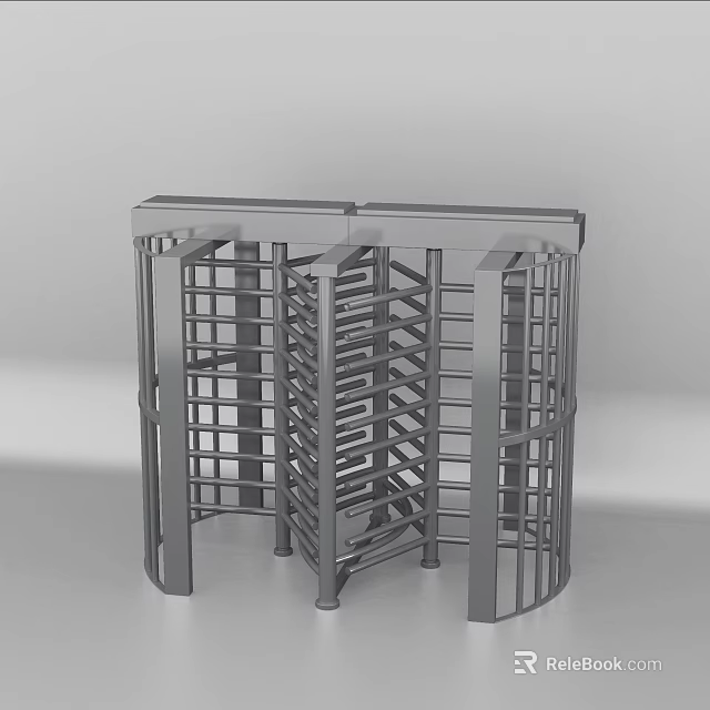 Commercial Full Height Turnstile Security Equipment For Public Access Control Management 3d model 