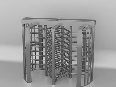 Commercial Full Height Turnstile Security Equipment For Public Access Control Management 3d model
