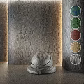 Decorative Wooden Component With Natural Wood Grain Texture And Circular Color Options