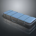 Practical Blue Hard Plastic Storage Box With Multiple Compartment Lids And Carry Handle