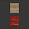 Red And Wooden Picnic Tables With Striped Design For Outdoor Spaces