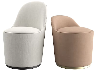 Modern Accent Chair in Light Gray and Brown with Comfortable Upholstered Design for Home Decor 3d model