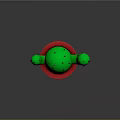 Cute Green Cactus With Smiling Face In Red Pot Cartoon Style Decoration