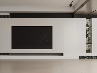 TV background wall TV wall cabinet 3d model