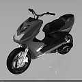 Modern Gray And Black Scooter With Sleek Streamlined Body Black Seat Front Headlight And Wheels