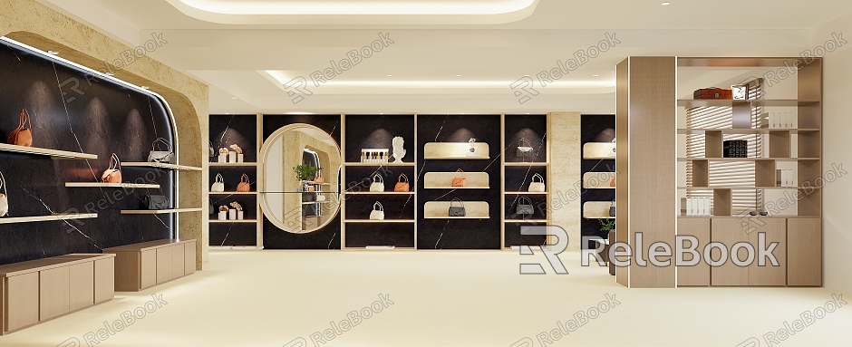 Modern bag shop bag exhibition hall model