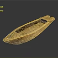 Handcrafted Wooden Boat With Simple Design And Natural Wood Texture For Traditional Water Transport