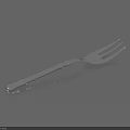 Elegant Stainless Steel Cutlery Set Featuring Shiny Silver Fork With Classic Design
