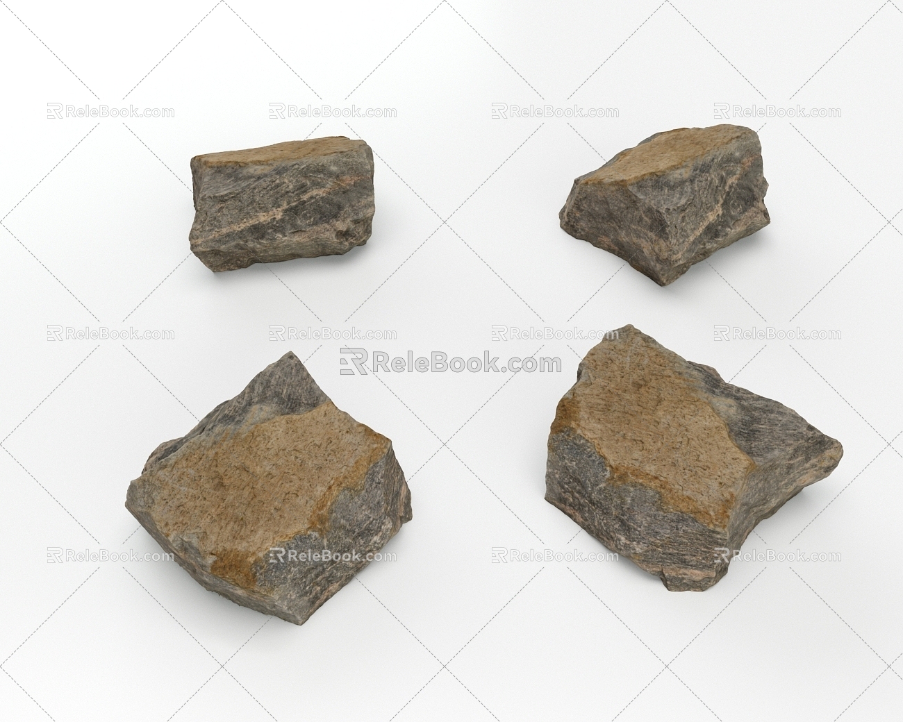 Stone Block Stone Stone Stone Stone Stone Stone Grey 3d model