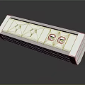 Sleek Modern White Switch Panel Featuring Multiple Power Outlets And Illuminated Control Switches 3d model