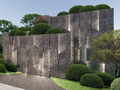 New Chinese style landscape wall natural face stone wall opposite landscape wall park landscape wall model