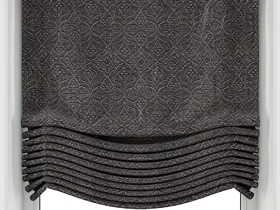 Vintage Curtain Roman Curtain Fabric 3d model