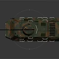 Military Armored Vehicle With Camouflage Paint Turret Machine Gun And Six Wheel Design