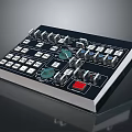 portable synthesizer mixer reverberator tuner mixer mixing equipment 3d model