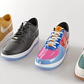 Colorful Sneakers With Various Styles And Assorted Color Designs For Casual Wear